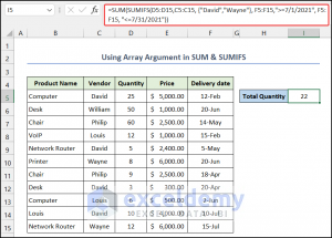 How To Apply Sumifs With Multiple Criteria In Different Columns