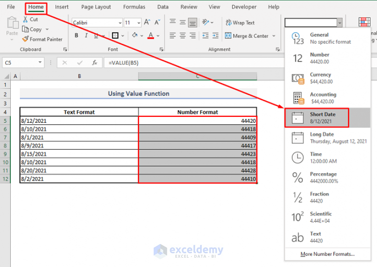 Fix Excel Date Not Formatting Correctly (8 Quick Solutions) | ExcelDemy