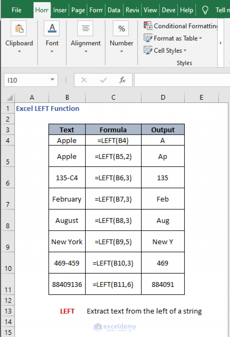 How to use LEFT function in Excel 4 Examples ExcelDemy