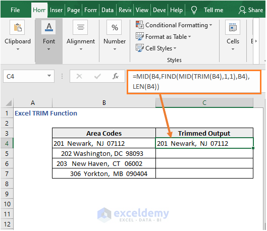 How To Use TRIM Function In Excel 7 Examples ExcelDemy