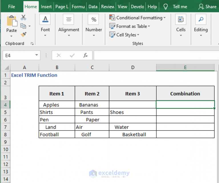 How to use TRIM function in Excel (7 Examples) ExcelDemy