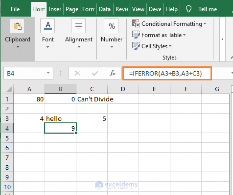 Iferror excel как пользоваться vba