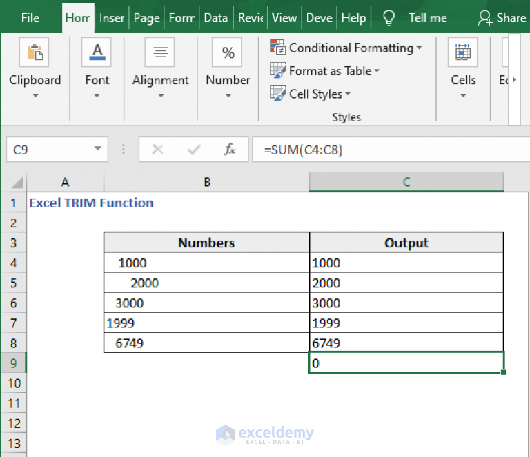 How to use TRIM function in Excel (7 Examples) ExcelDemy