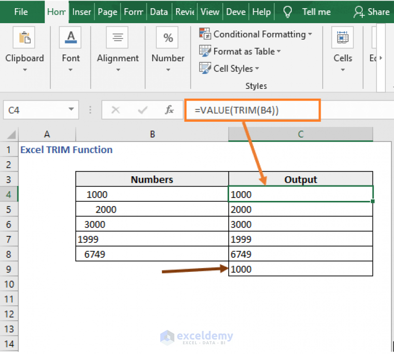 How to use TRIM function in Excel (7 Examples) ExcelDemy