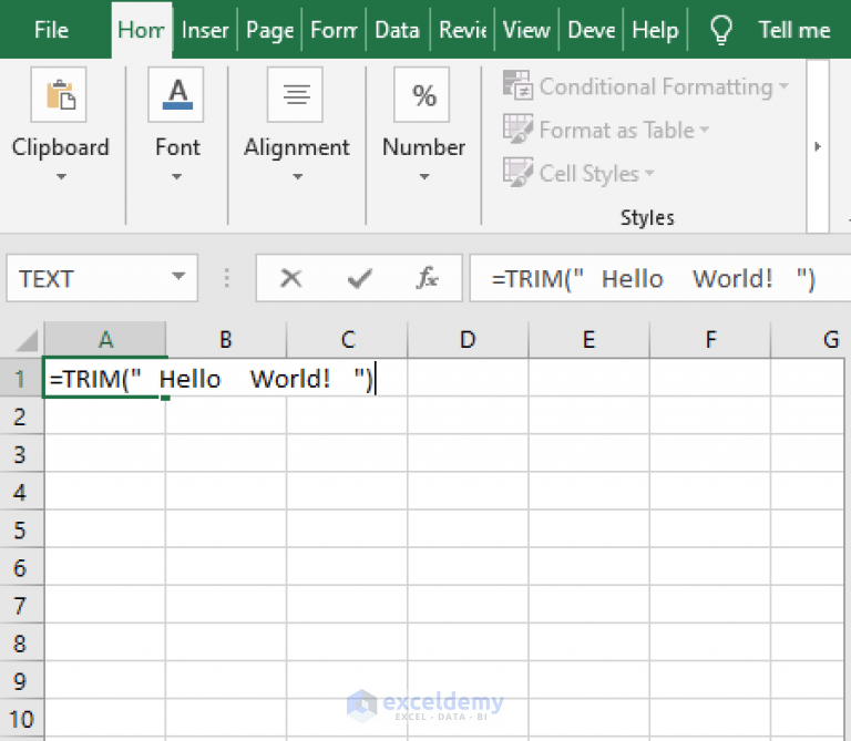 How To Use TRIM Function In Excel 7 Examples ExcelDemy