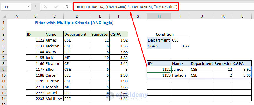 How To Use FILTER Function In Excel 9 Easy Examples ExcelDemy