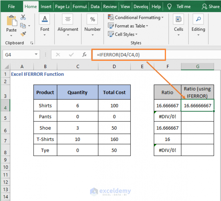 How To Use IFERROR Function In Excel (3 Examples) - ExcelDemy