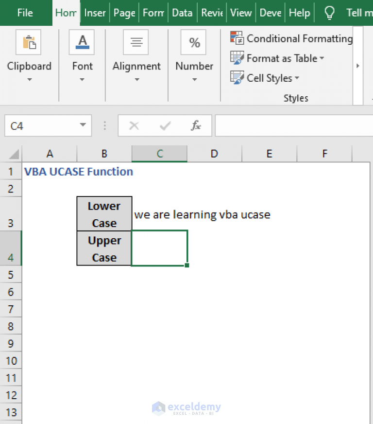 How To Use Vba Ucase Function In Excel 4 Examples Exceldemy 3389