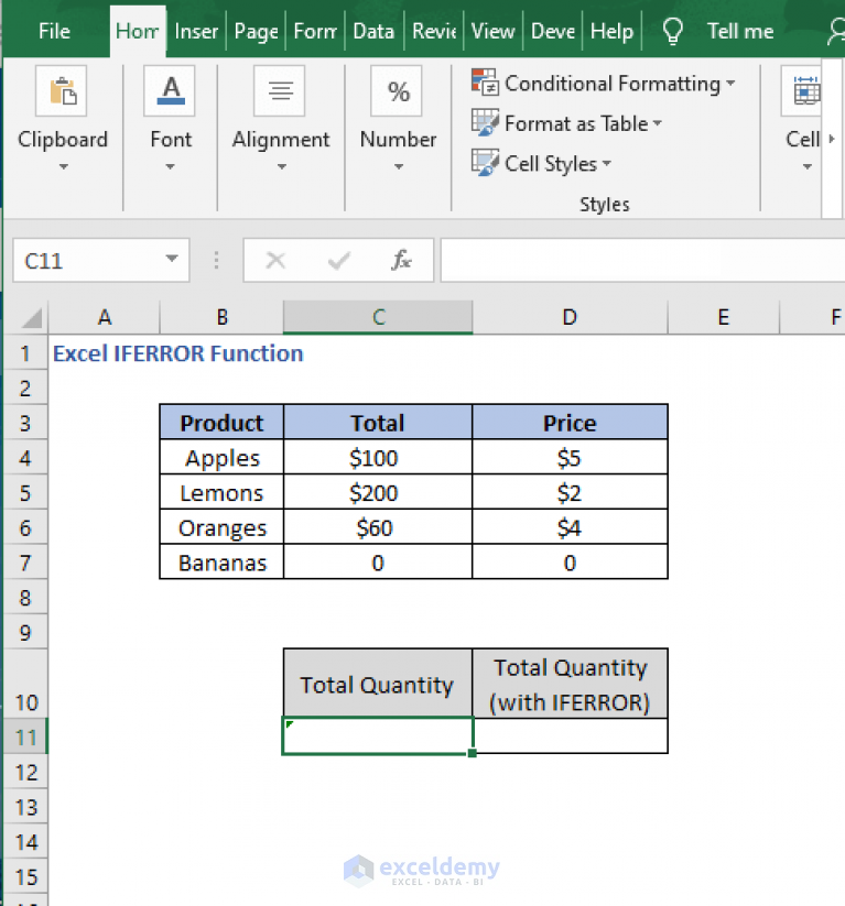 How to Use IFERROR Function in Excel (3 Examples) - ExcelDemy