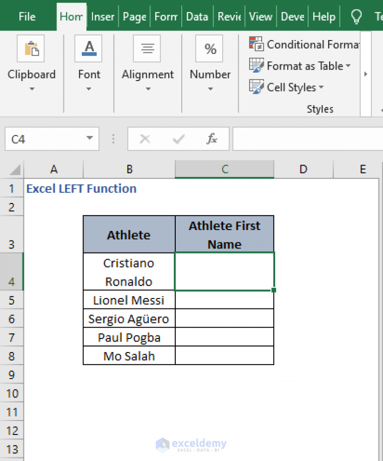 How to use LEFT function in Excel (4 Examples) - ExcelDemy