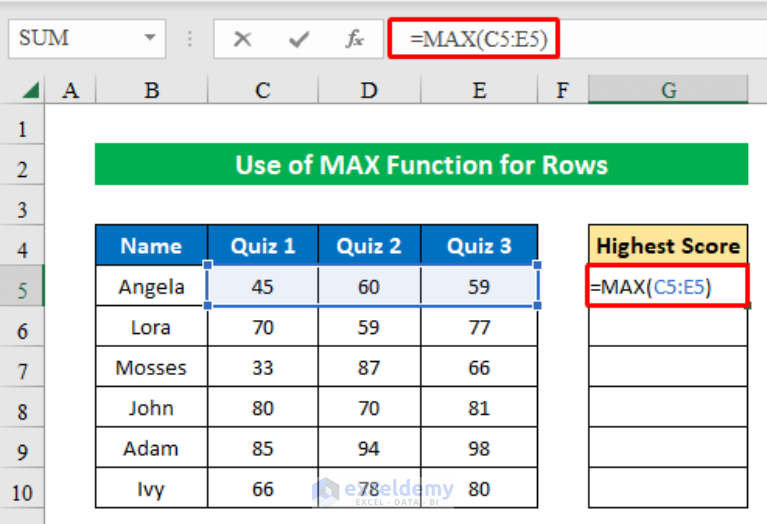 row-excel