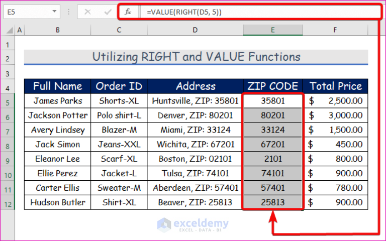 How To Use RIGHT Function In Excel (6 Suitable Examples)