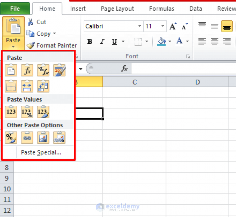 How to Copy and Paste in Excel Without Changing the Format