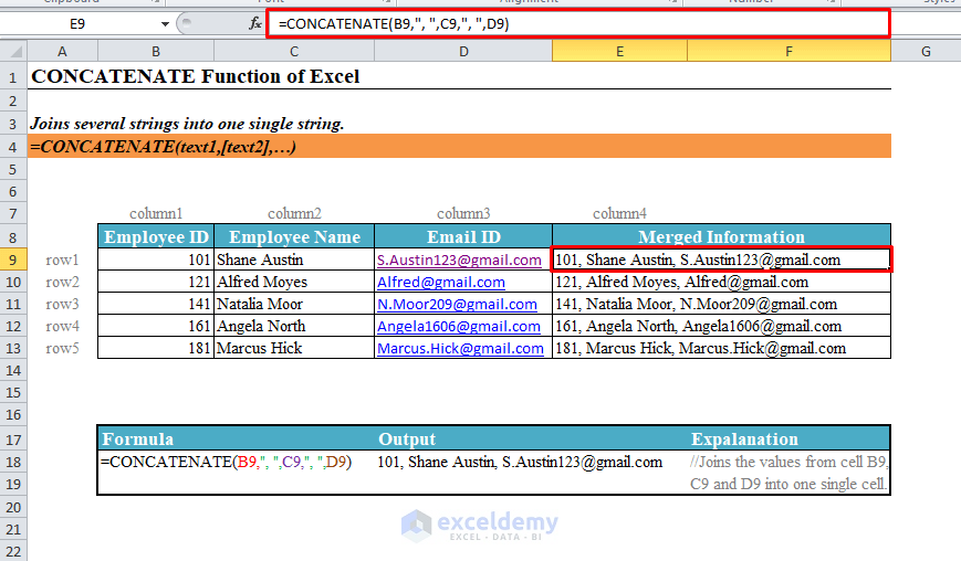 How To Use Concatenate Function In Excel 4 Examples Exceldemy