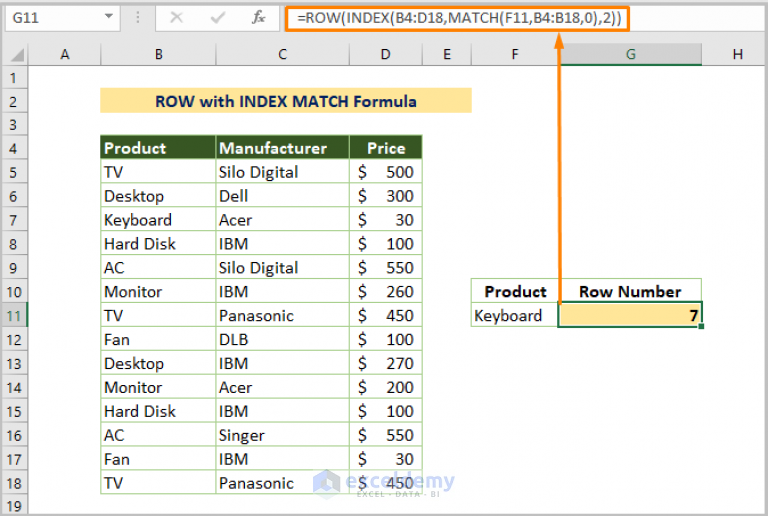 how-to-use-row-function-in-excel-with-8-examples-exceldemy