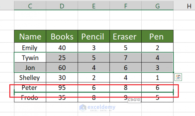 Can I Swap Two Rows In Excel