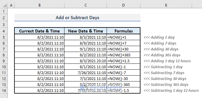 how-to-use-the-now-function-in-excel-8-suitable-examples