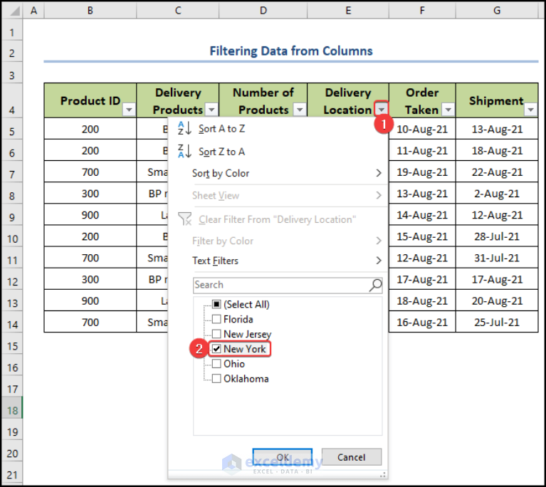 How To Filter Multiple Columns Independently In Excel ExcelDemy