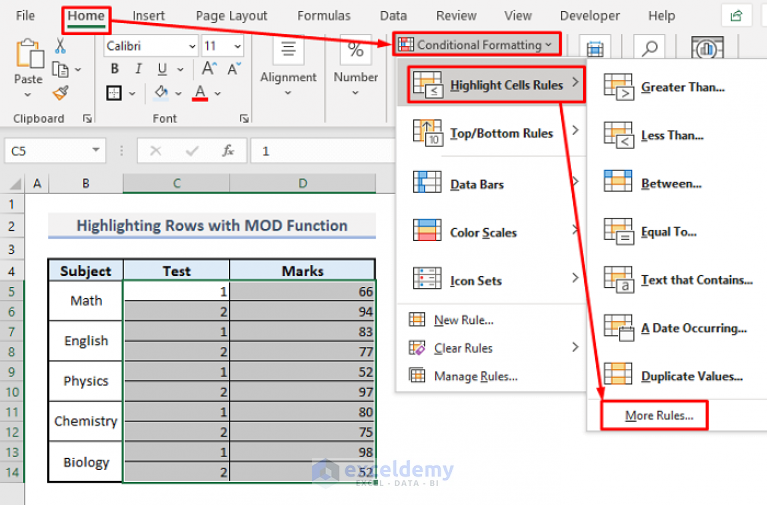 How to Use MOD Function in Excel (9 Suitable Examples) - ExcelDemy