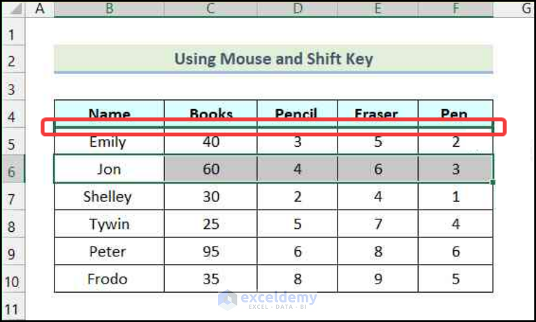 How to Swap Rows in Excel (4 Easy Ways)