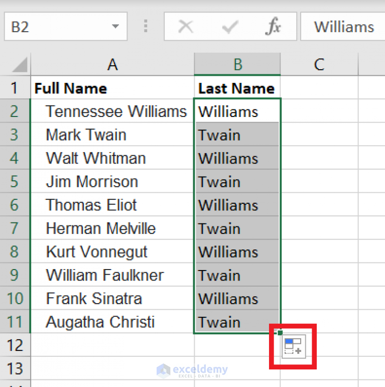 How to Sort by Last Name in Excel (4 Methods) - ExcelDemy