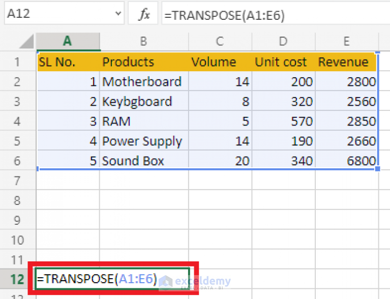 How to Convert Columns to Rows in Excel (2 Methods) - ExcelDemy