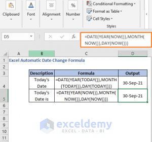 How to Change Dates Automatically Using Formula in Excel - ExcelDemy