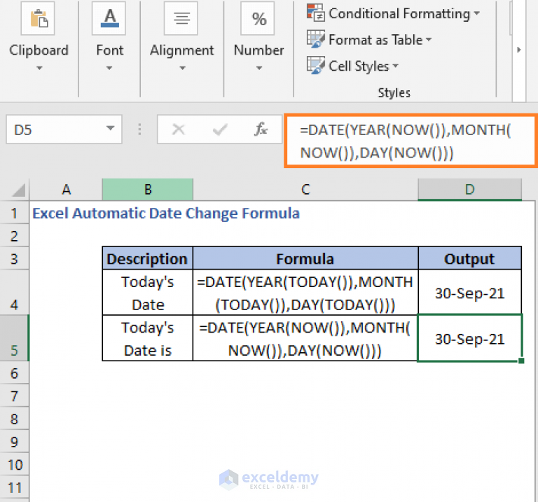 how-to-change-dates-automatically-using-formula-in-excel-exceldemy