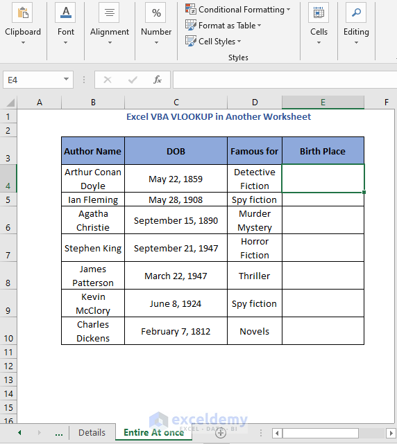 Use Of Vlookup In Vba To Find Values From Another Worksheet In Excel Exceldemy