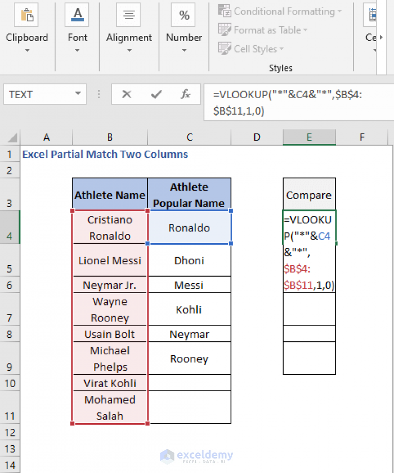 excel-partial-match-two-columns-4-simple-approaches-exceldemy