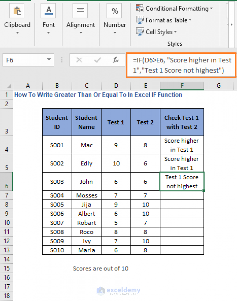 How To Write Greater Than Or Equal To In Excel IF Function