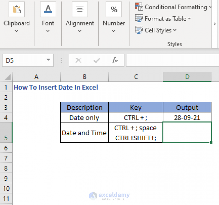 how-to-insert-date-in-excel-7-simple-methods-exceldemy