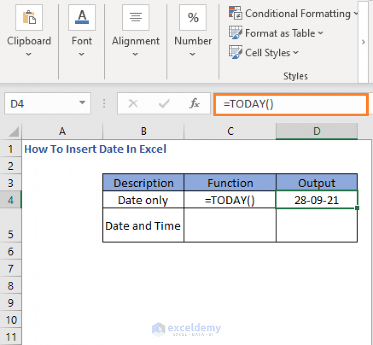 how-to-insert-date-in-excel-7-simple-methods-exceldemy