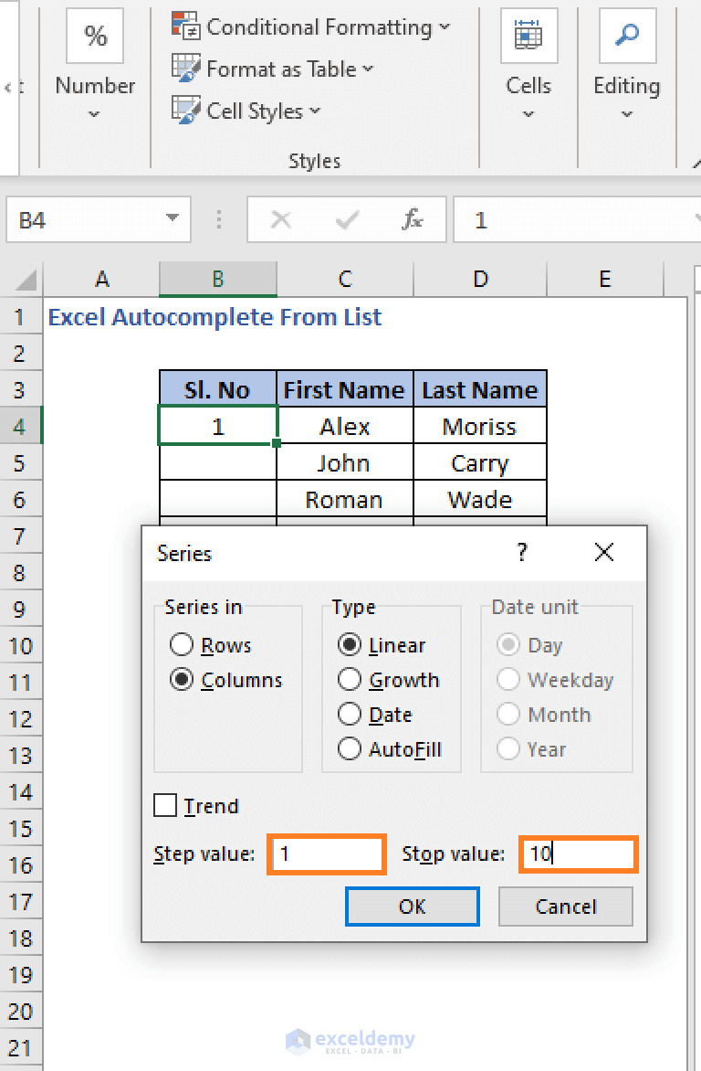 How to Cells or Columns From List in Excel ExcelDemy