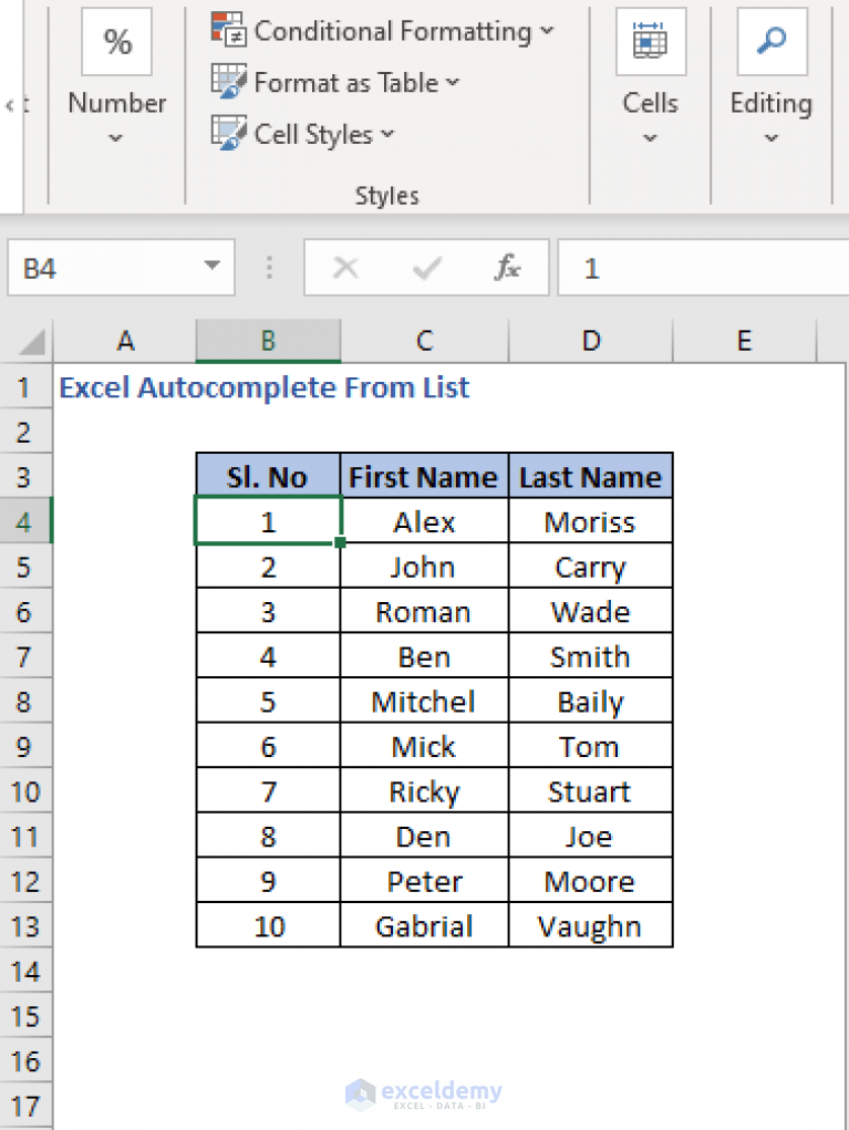 how-to-autocomplete-cells-or-columns-from-list-in-excel-exceldemy