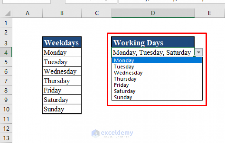 How To Create Multi Select Listbox In Excel Exceldemy