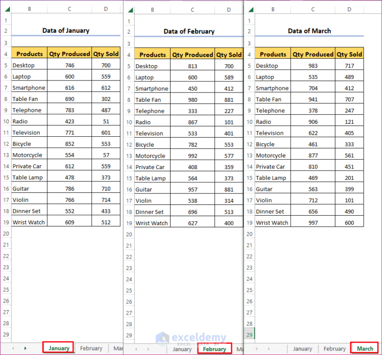 how-to-pull-data-from-multiple-worksheets-in-excel-4-quick-ways