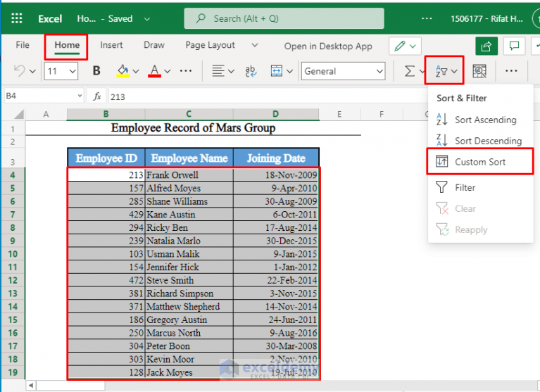 How To Sort By Date In Excel 8 Suitable Ways Exceldemy 2184