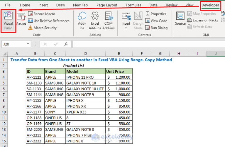 How To Transfer Data From One Sheet To Another In Excel Using Macros 