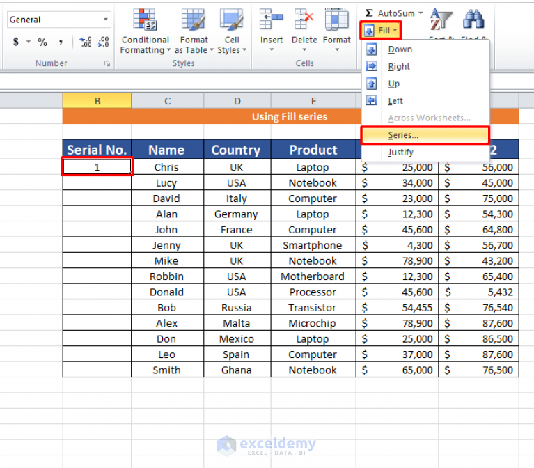 Automatic Numbering in Excel (9 Approaches) - ExcelDemy