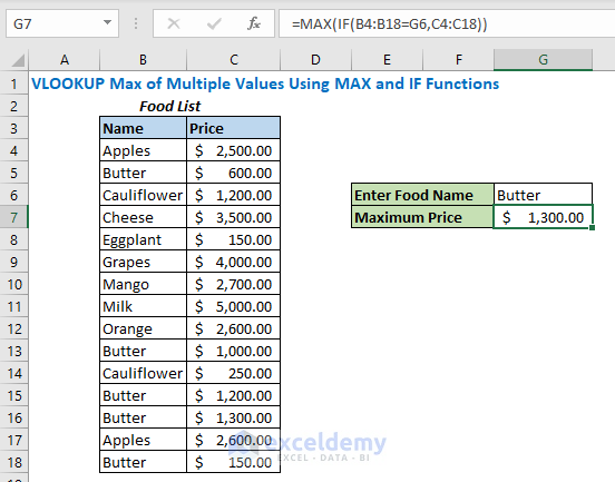 VLOOKUP Max Of Multiple Values With Alternative ExcelDemy