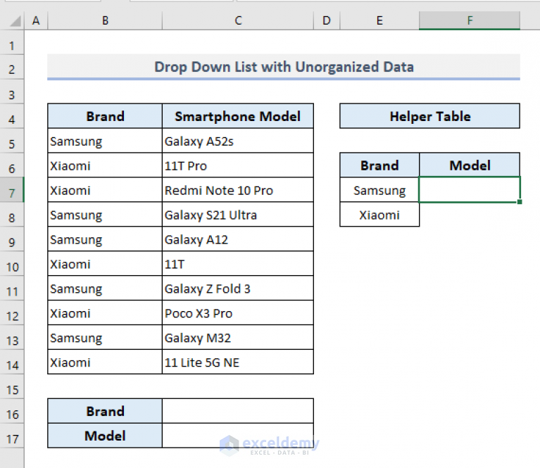 Conditional Drop Down List Excel 365