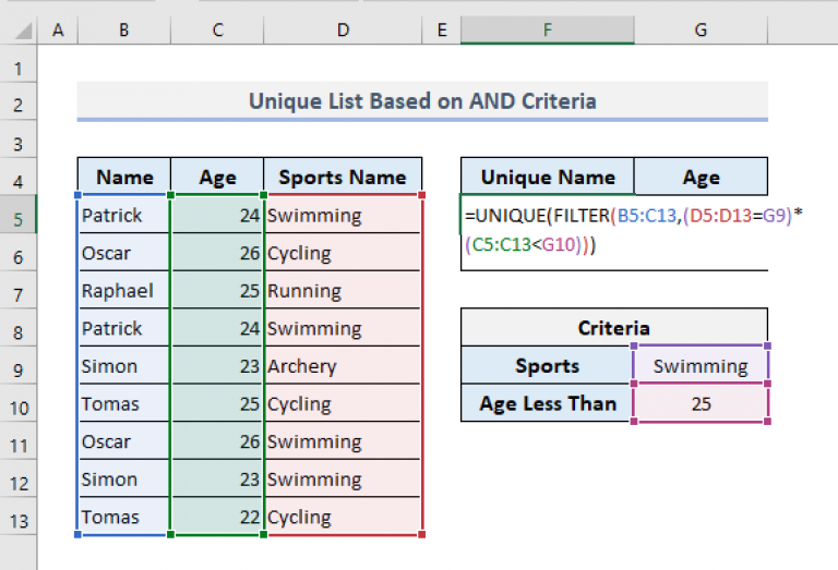 create-a-unique-list-in-excel-based-on-criteria-9-methods-exceldemy