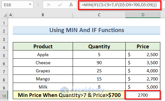 how-to-find-minimum-value-based-on-multiple-criteria-in-excel