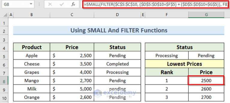 how-to-find-minimum-value-based-on-multiple-criteria-in-excel