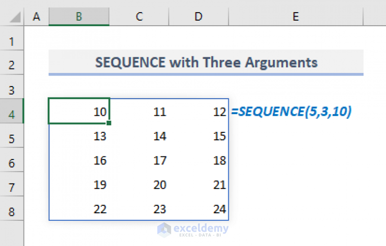 Cannot Find Sequence Function In Excel