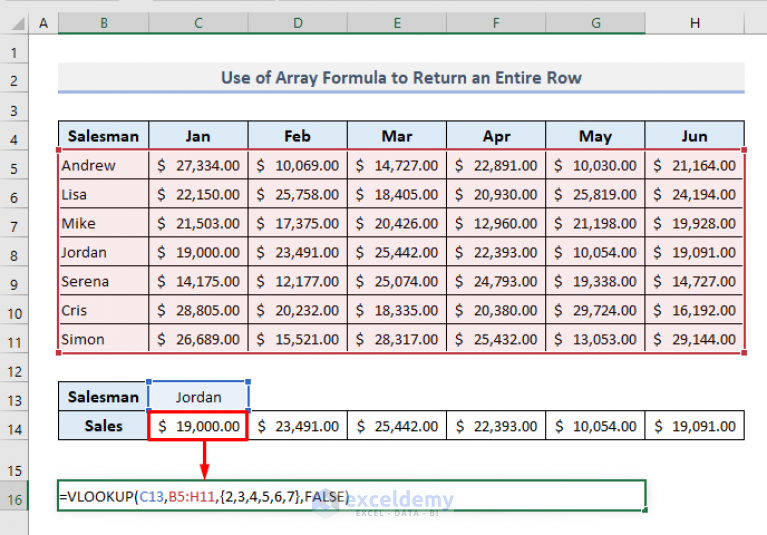 How to Use VLOOKUP for Rows in Excel (With Alternatives) ExcelDemy