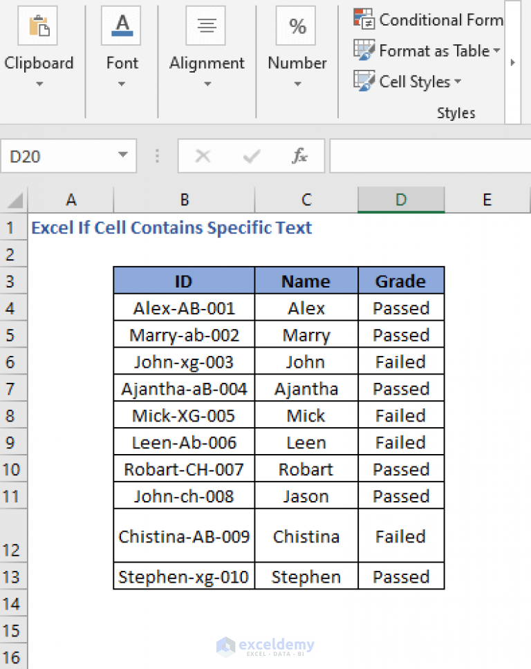 How To Find Specific Text In Excel With Formula