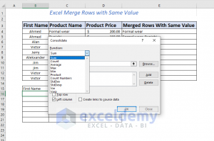 Excel Merge Rows with Same Value (4 Ways) - ExcelDemy