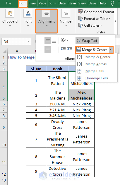 How To Merge Rows In Excel 2 Easy Methods ExcelDemy